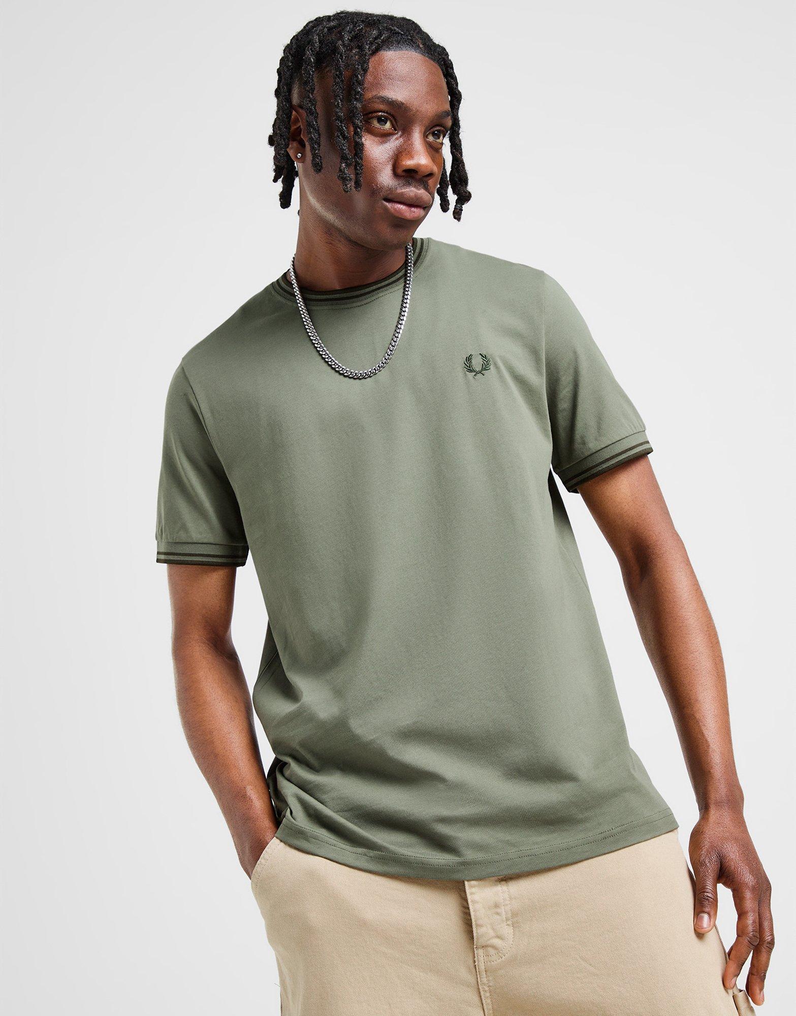 Fred Perry T-Shirt à Manches Courtes Twin Tipped Ringer Homme