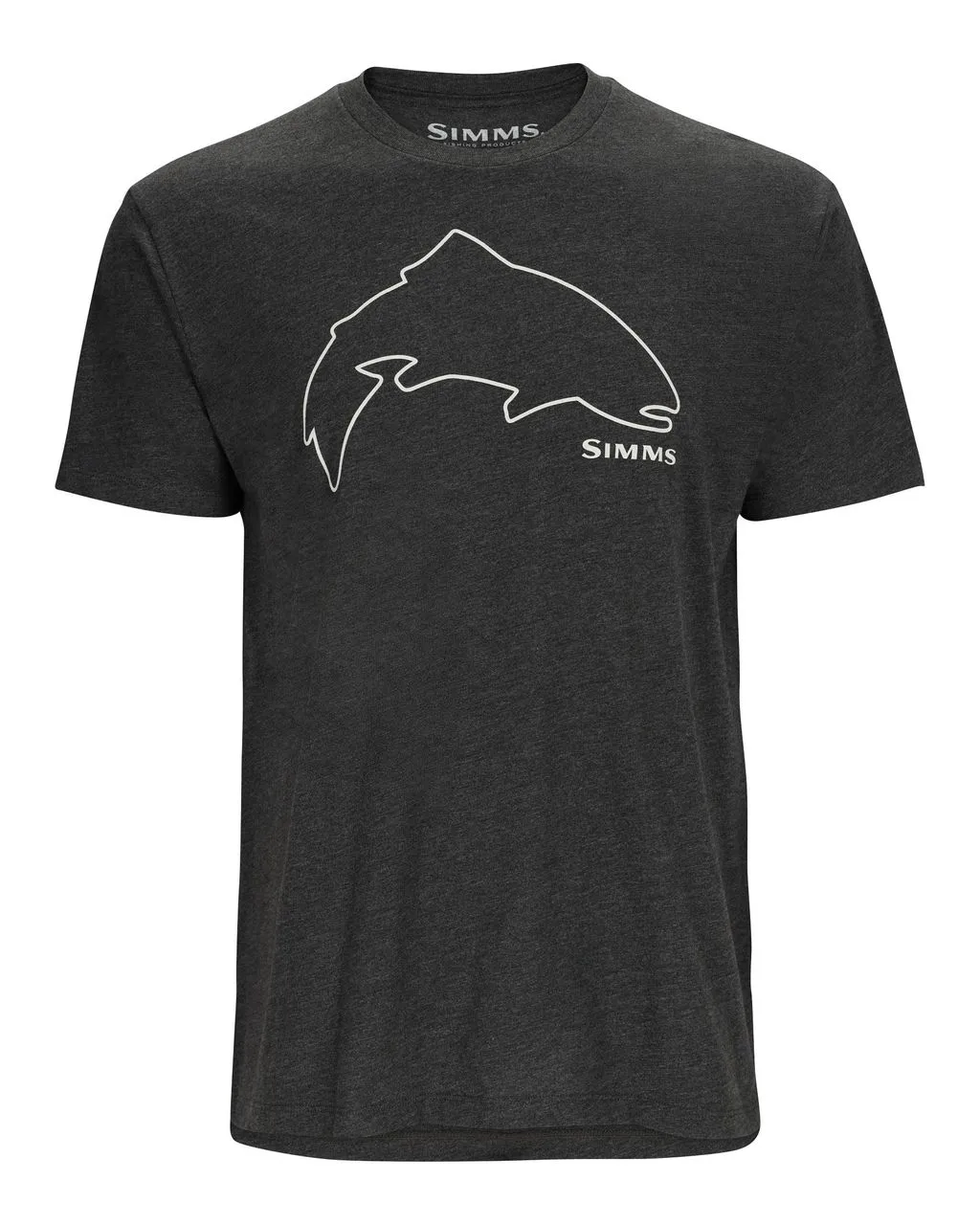 Simms Simms Trout Outline T-Shirt Charcoal Heather