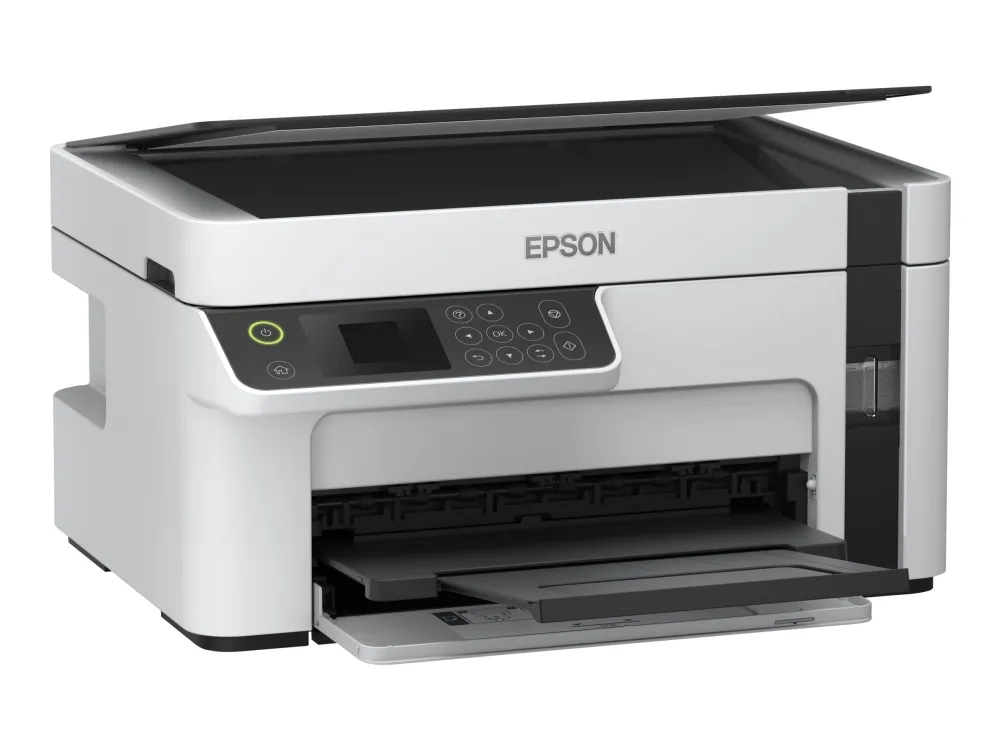 Epson EcoTank ET-M2120 - Multifunktionsprinter - S/H - blækprinter - A4/Legal (medie) - op til 15 spm (udskriver) - 150 ark - USB, Wi-Fi - hvid