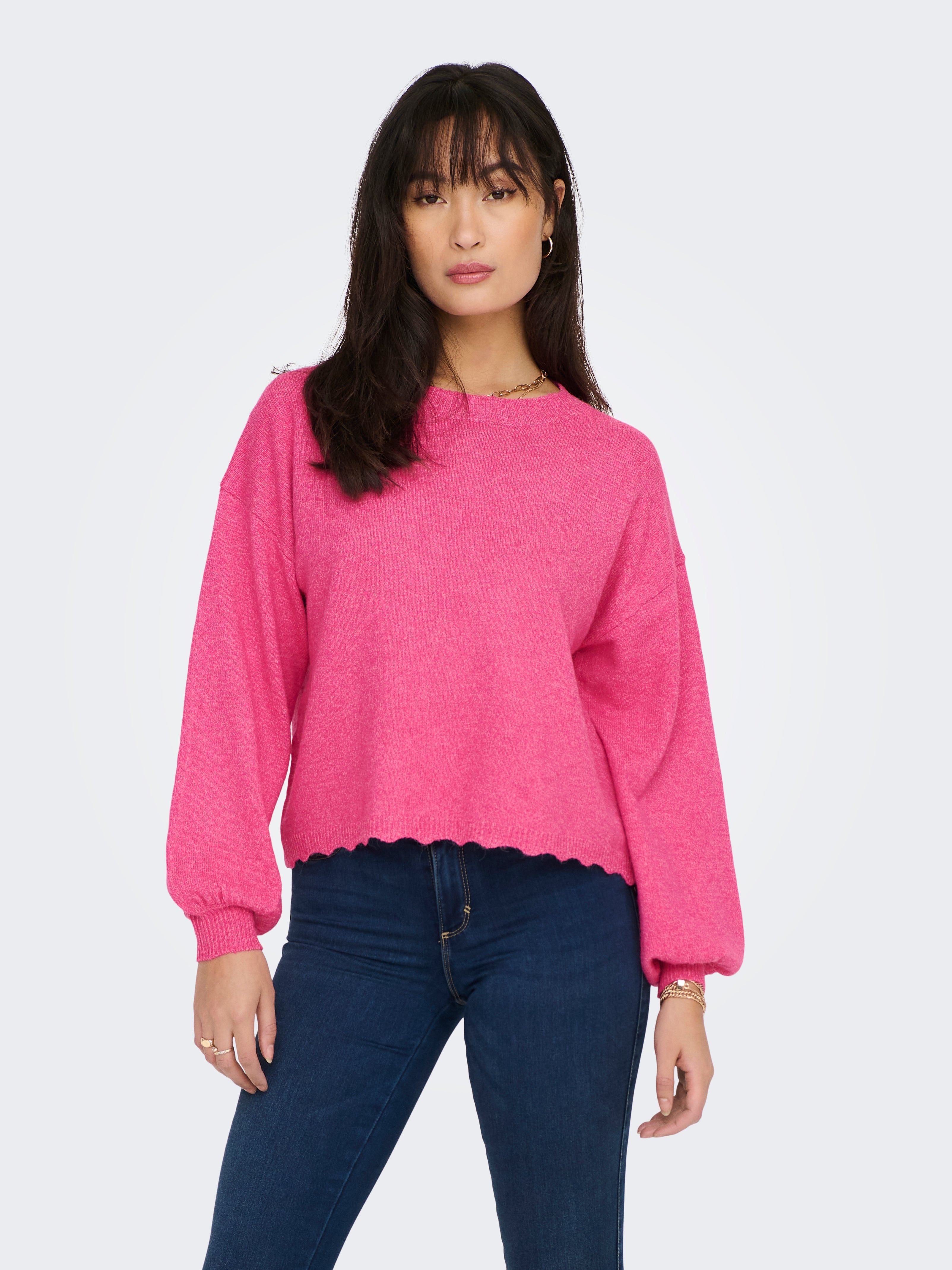 ONLRICA Strickpullover Fuchsia Purple