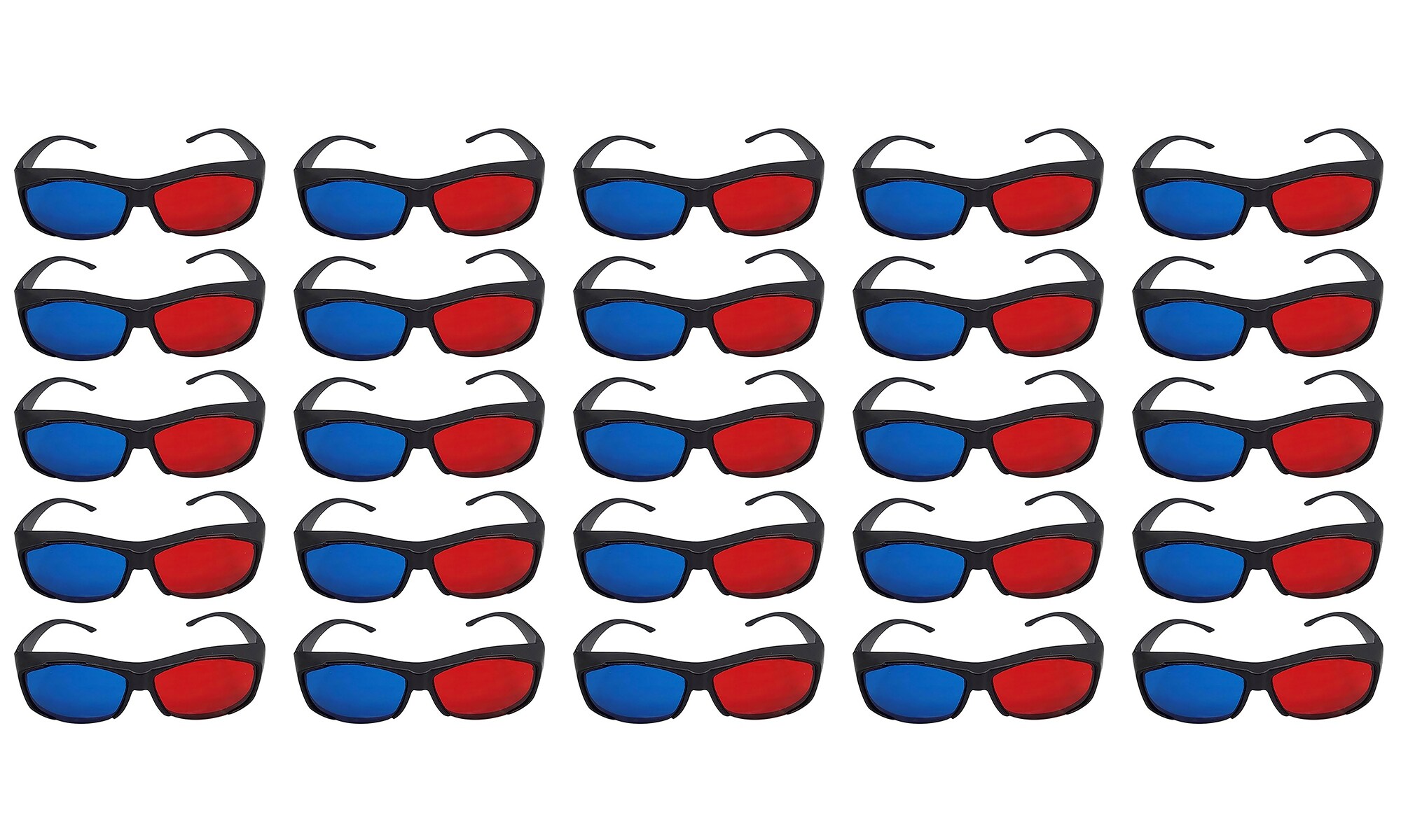 TPFNet Anaglyphenbrille 3D Brille Kunststoff Schwarz - 1 Stück