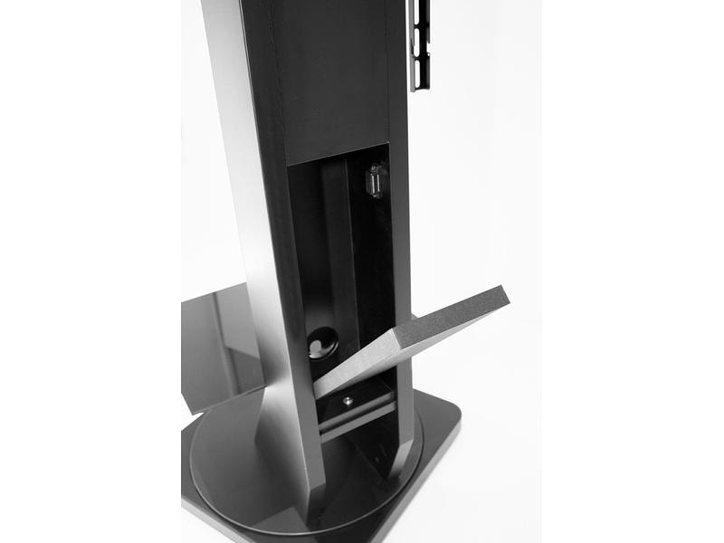 PureMounts TV-Trolley GI-PM-140S Schwarz Höhenverstellbarer, schwenkbarer TV-Standufss bis 75