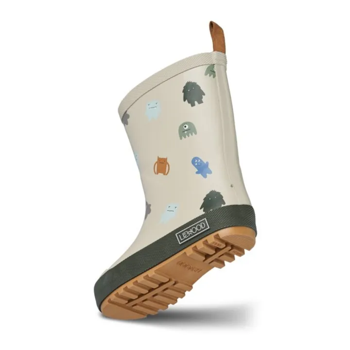 Liewood Bottes de Pluie Monstres Mason | Beige