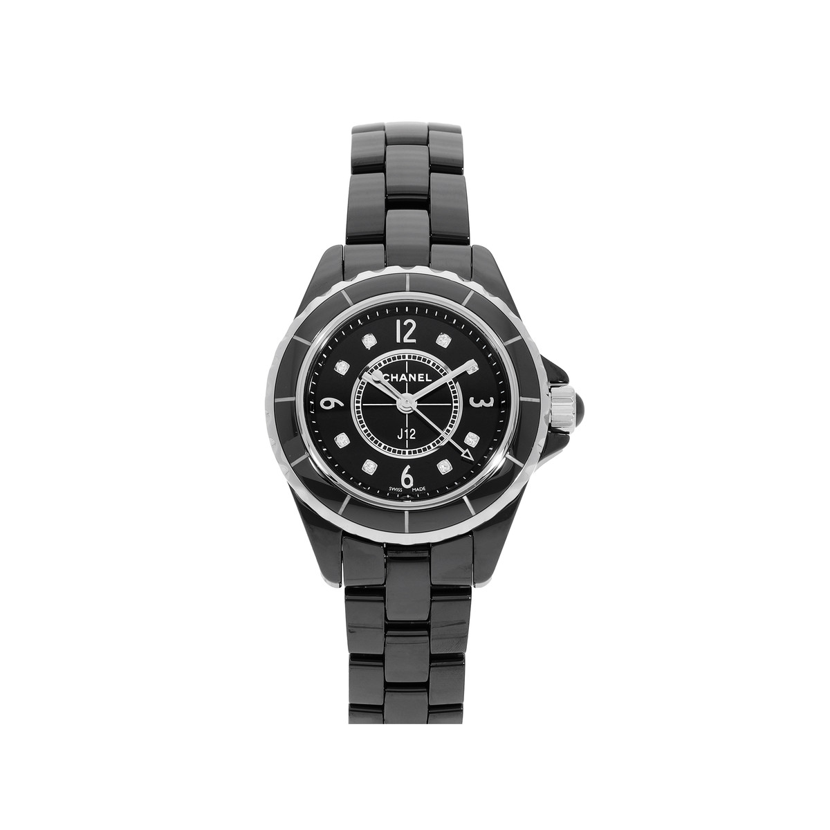 Montre d'occasion Chanel modéle J12 ceramique noir