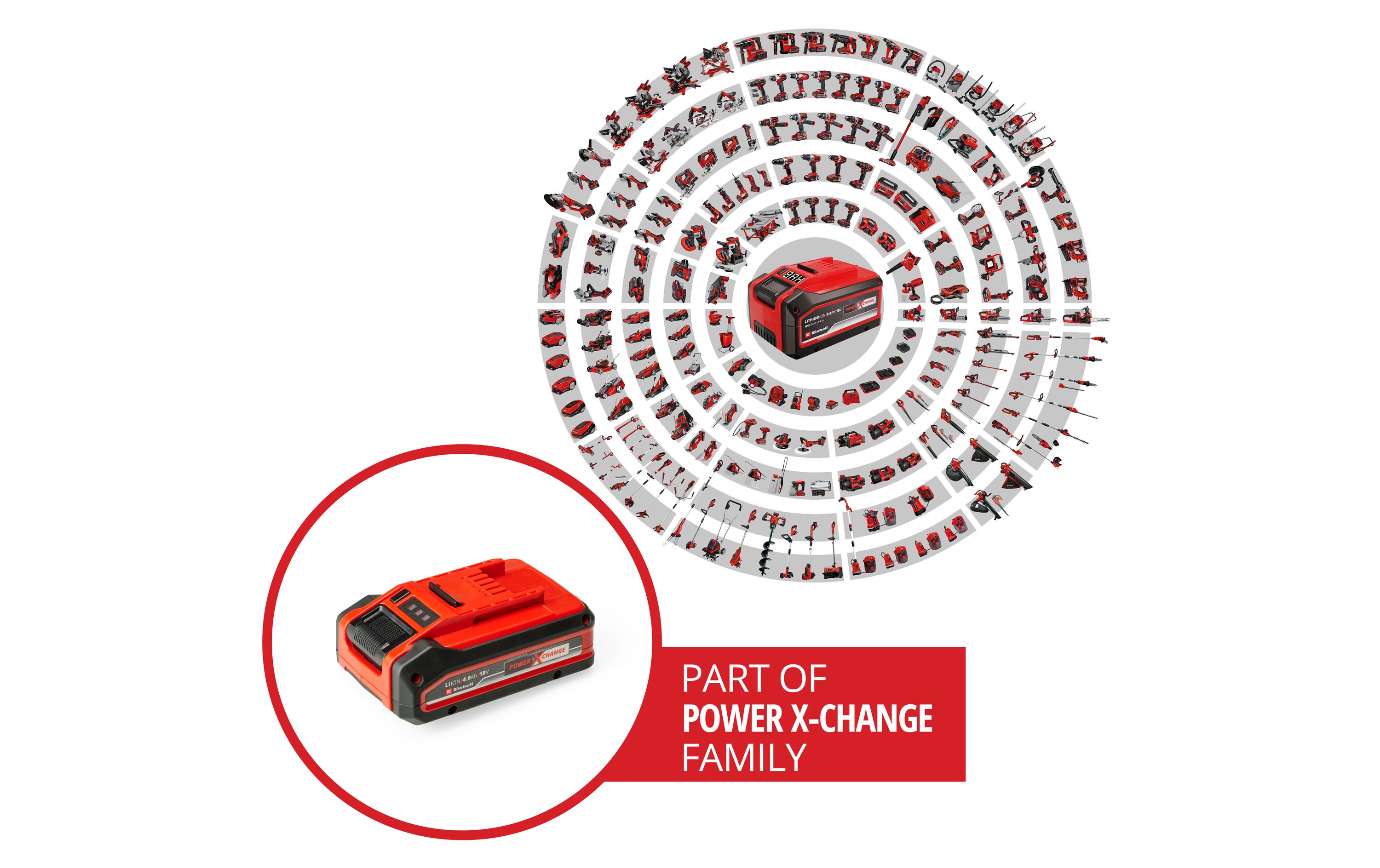 Akku Power X-Change Plus 18 V, 4.0Ah900 W Power X-Change Plus Akku mit hochwertigen Li-Ion Zellen