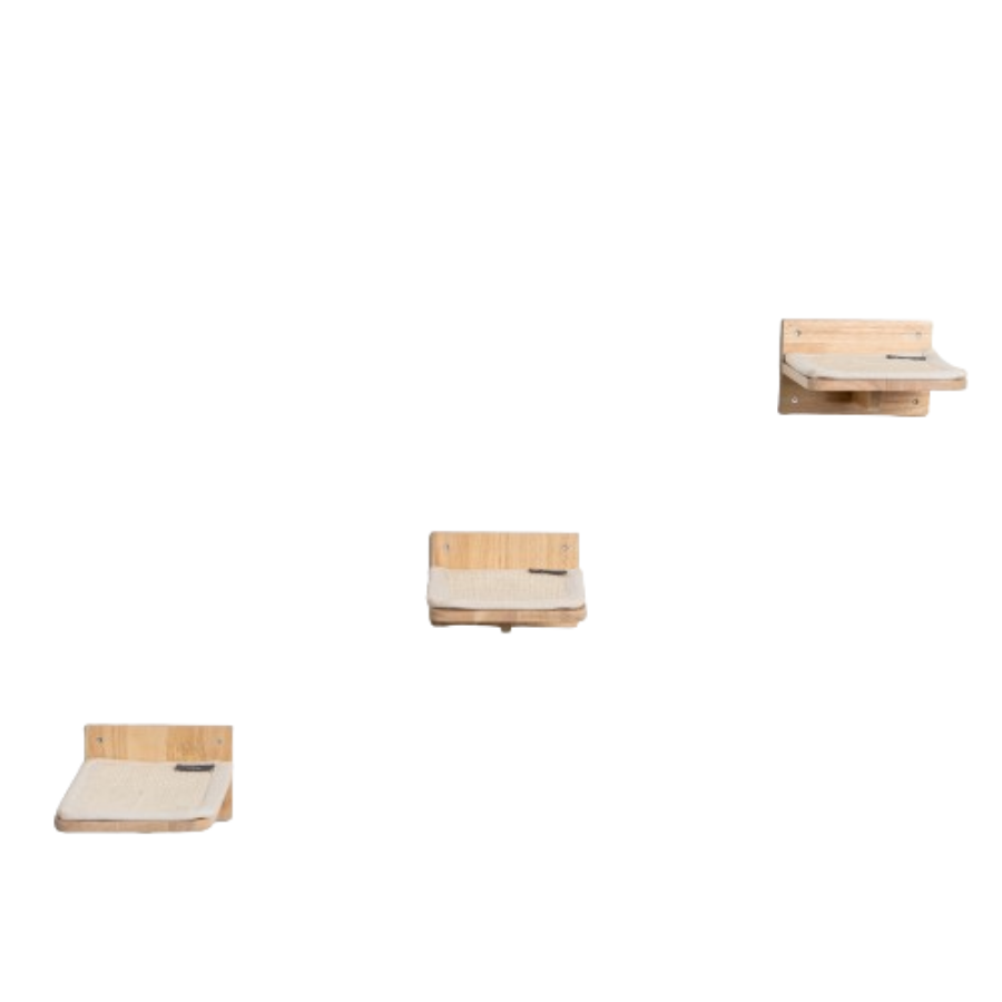 Parede de escalada para gatos - Platô - Conjunto 3