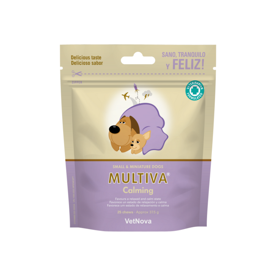 MULTIVA® Calmante para Cães de Pequeno e Pequeno Porte - 25 comprimidos mastigáveis