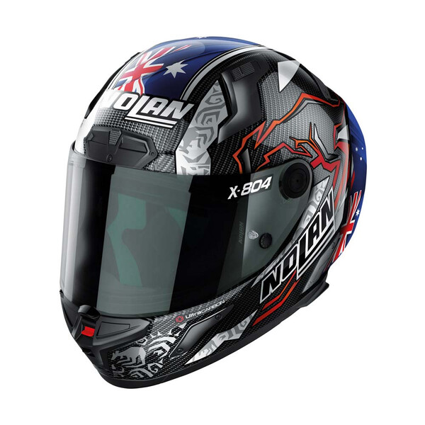Nolan - Casque X-804 RS Ultra Carbon Replica C. Stoner 10° Anniversary Carbone / Bleu / Blanc / Rouge