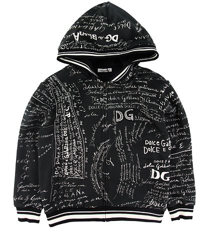 Dolce & Gabbana Kapuzenjacke - Back To School - Schwarz m. Text