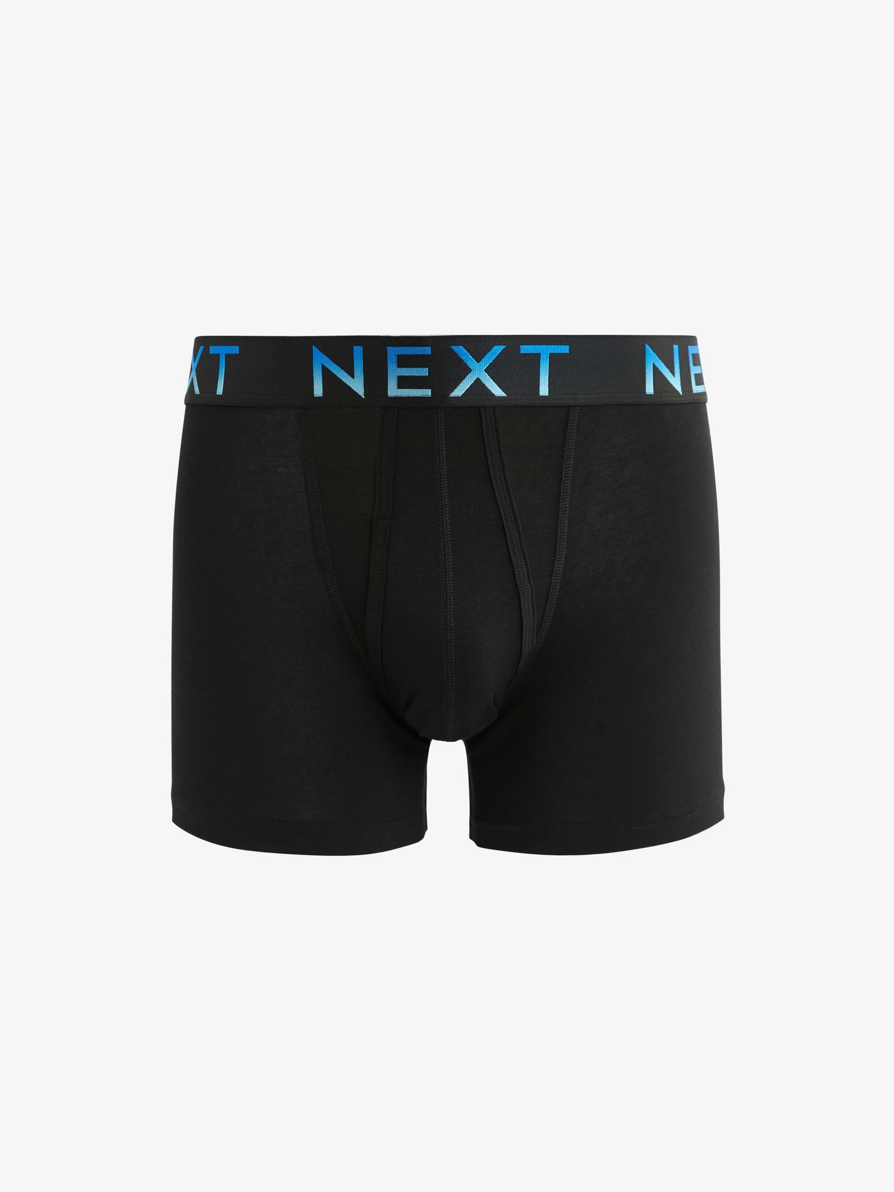 Zwart met felgekleurde ombré tailleband - Standaard - 10 Boxershorts zonder plooi