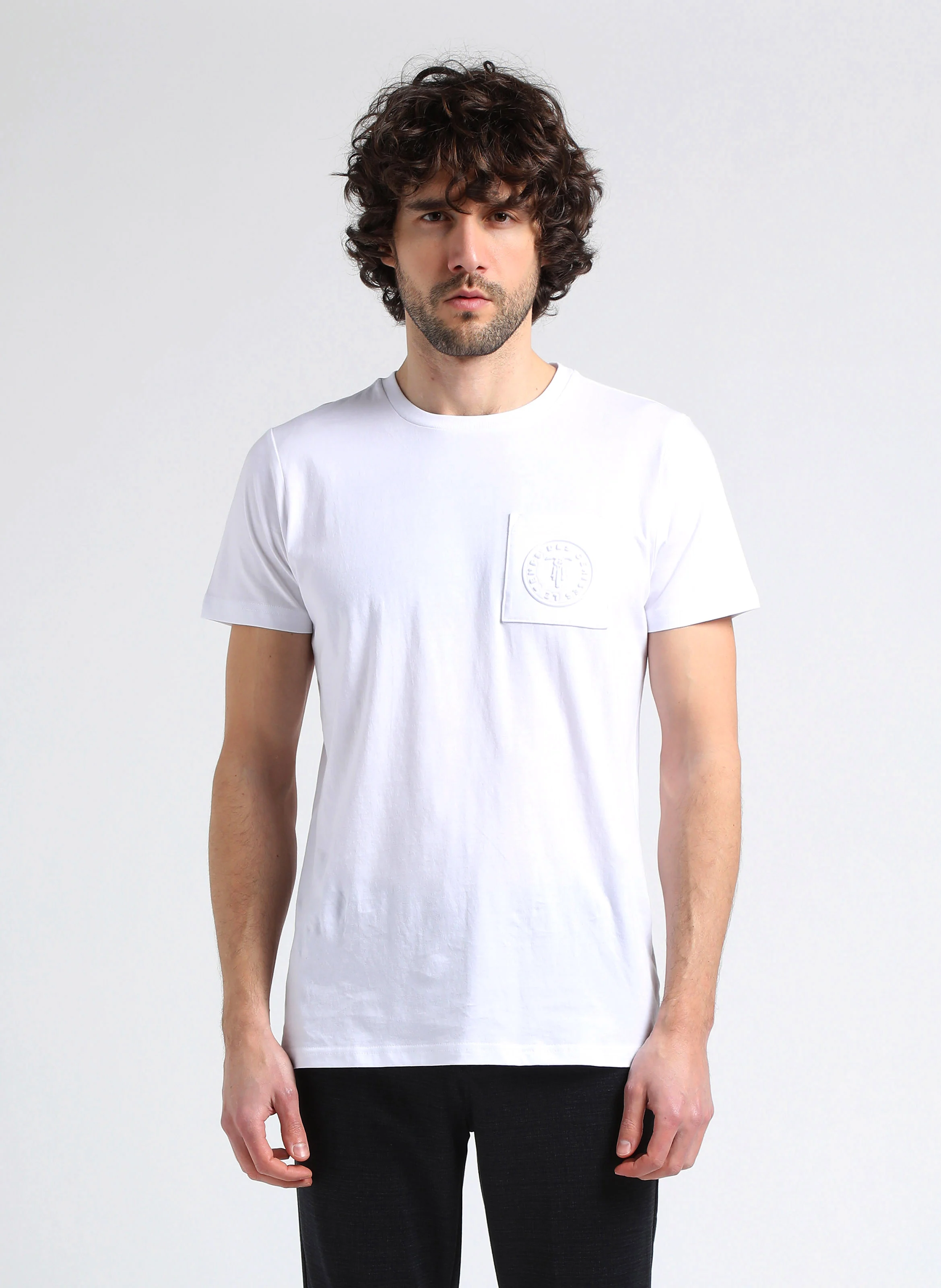 PAIA - Tee-shirt à col rond avec logo contrasté en coton| Blanc