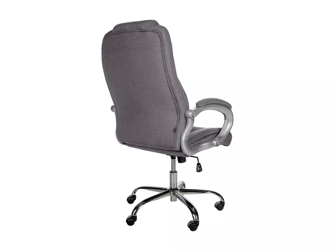 Chaise de bureau - Tissu & Métal chromé - Gris - XL Apoll