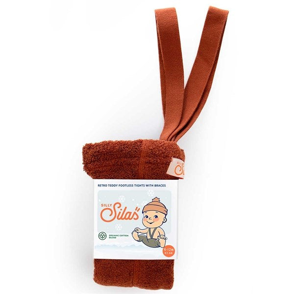 Teddy Warmy Footless Tights Cinnamon - Silly Silas
