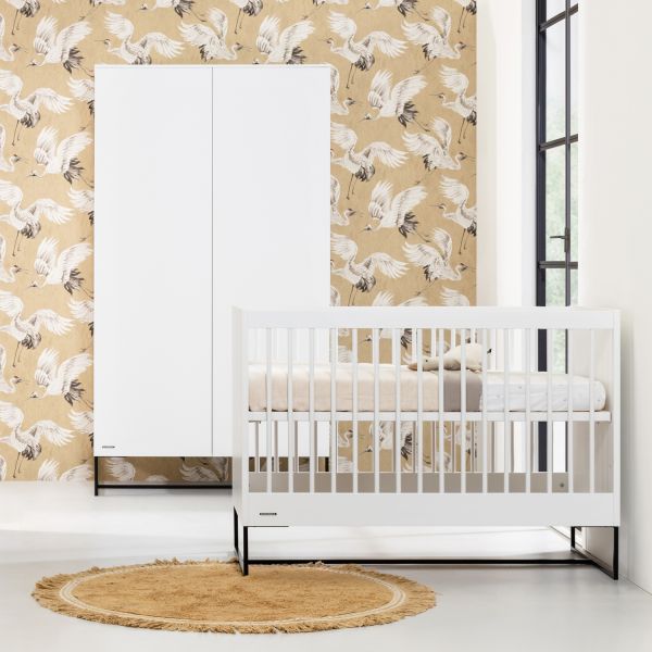 Kidsmill Modular 2 Babybed Mat Wit - Zwart - 70 x 140 cm