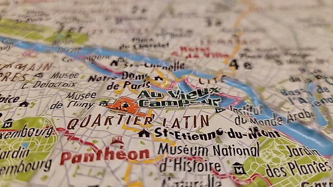 3D MAP - RELIEF PARIS AU VIEUX CAMPEUR COLLECTOR 61X41