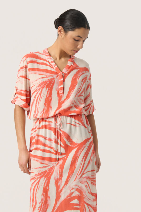 Soaked in Luxury SLZaya Dress Hot coral wave