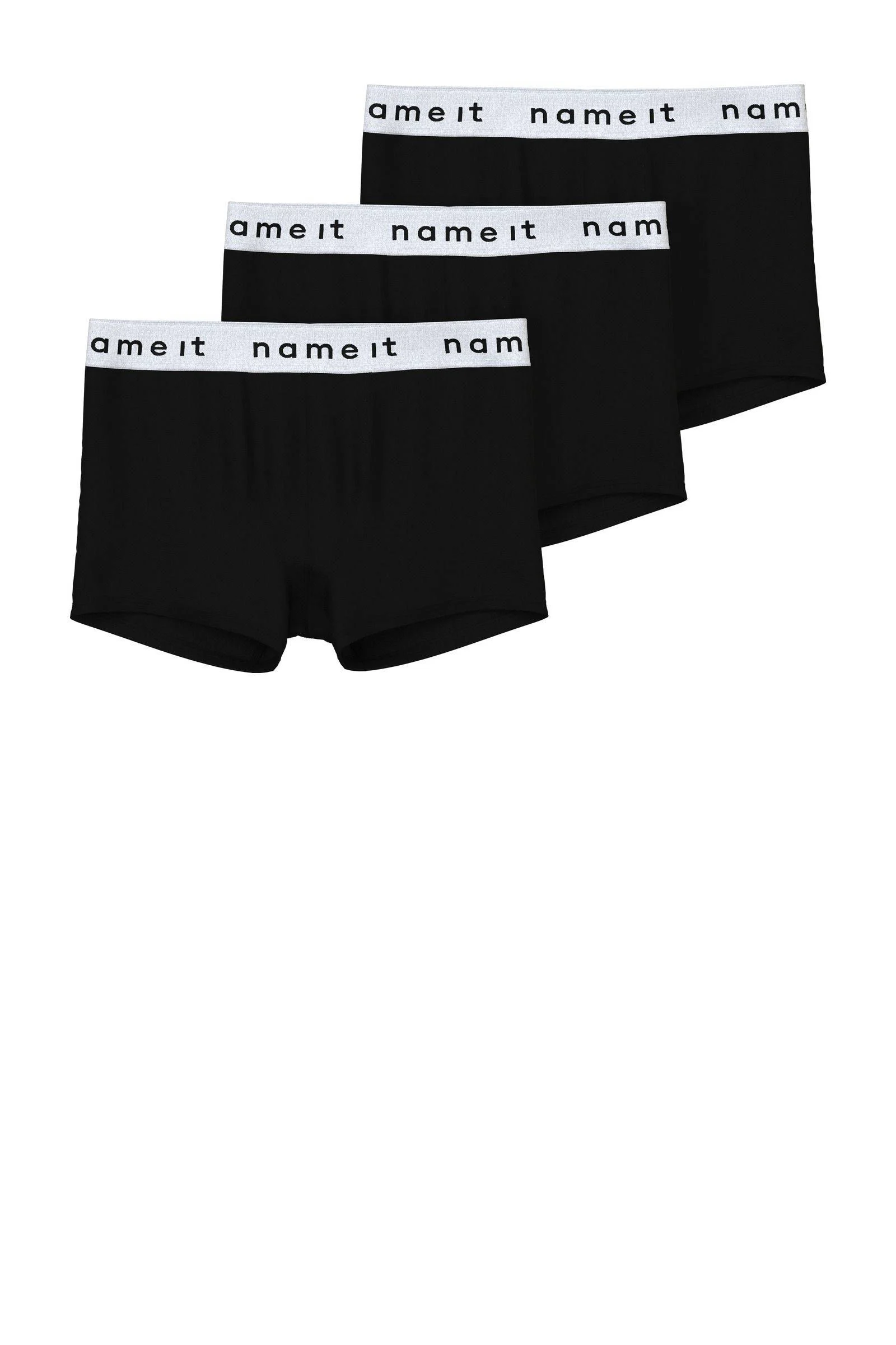 NAME IT boxershort NKMBOXER - set van 3 zwart/wit