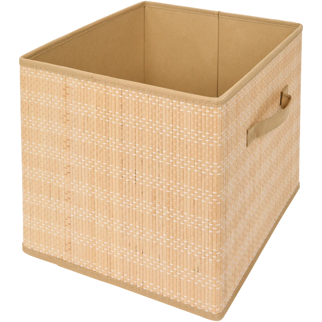 Bamboe opbergmand 31 x 31 x 31 cm | diverse kleuren