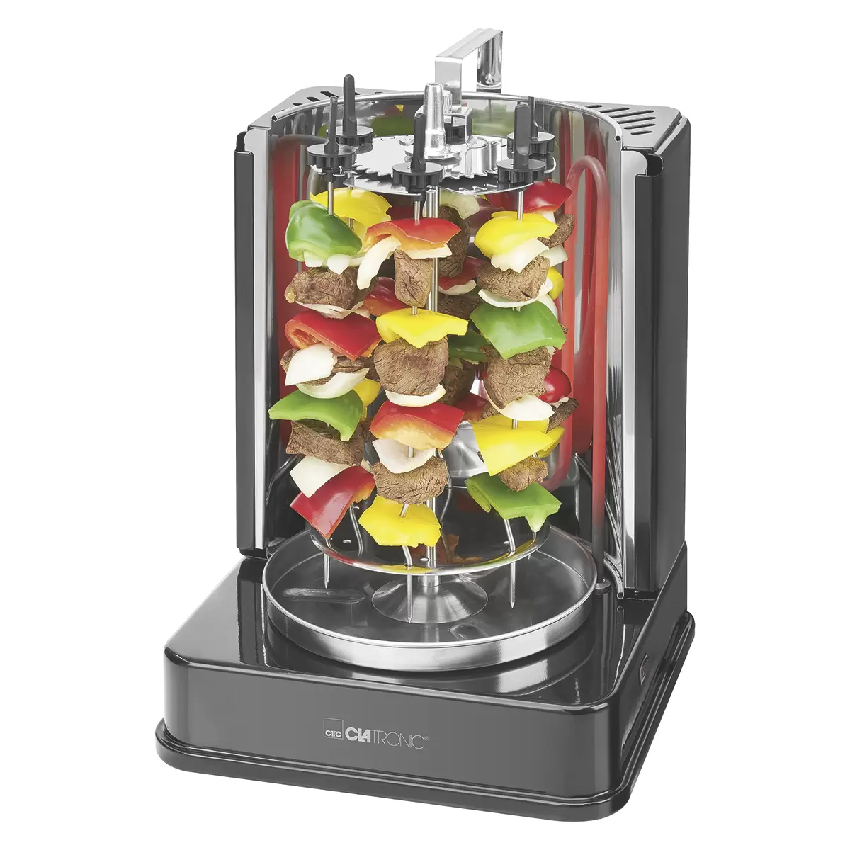 Döner-Vertikal-Multigrill Clatronic DVG 3686 Schwarz