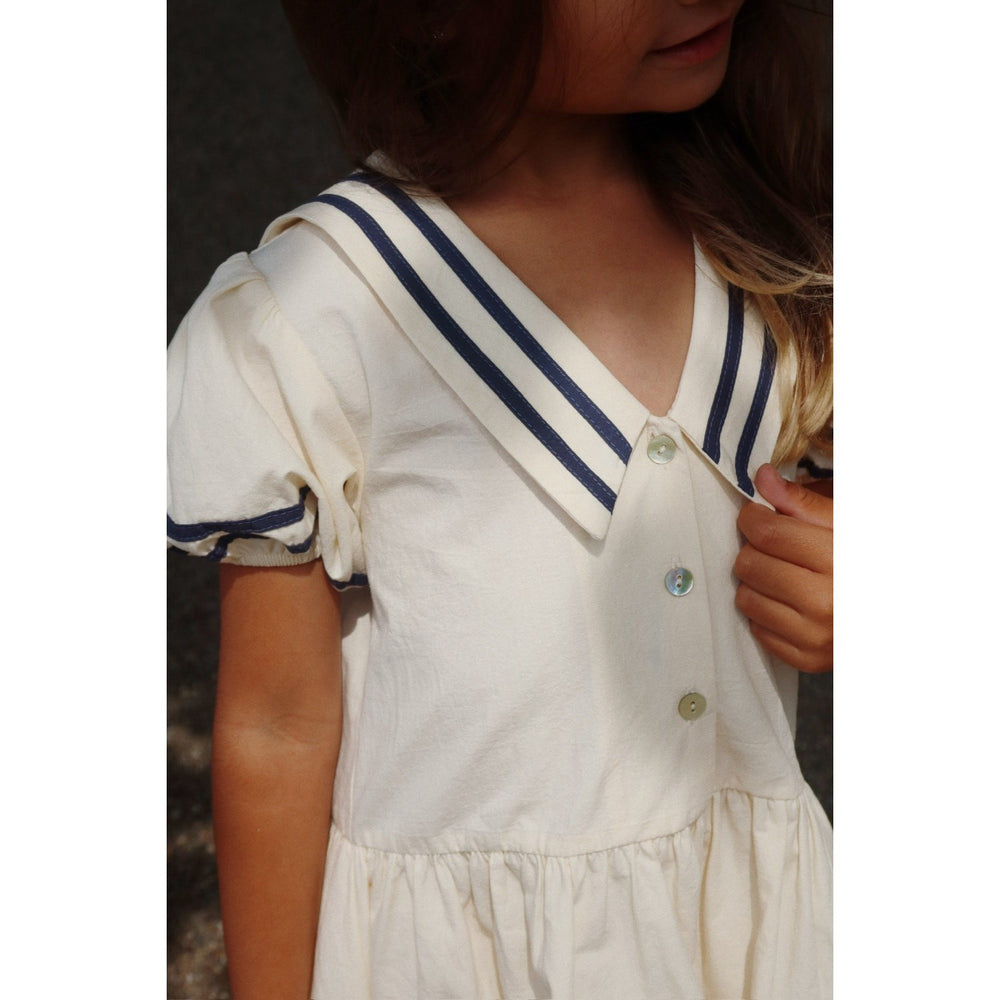 Køb Konges Sløjd Optic White Allie Sailor Kjole Gots