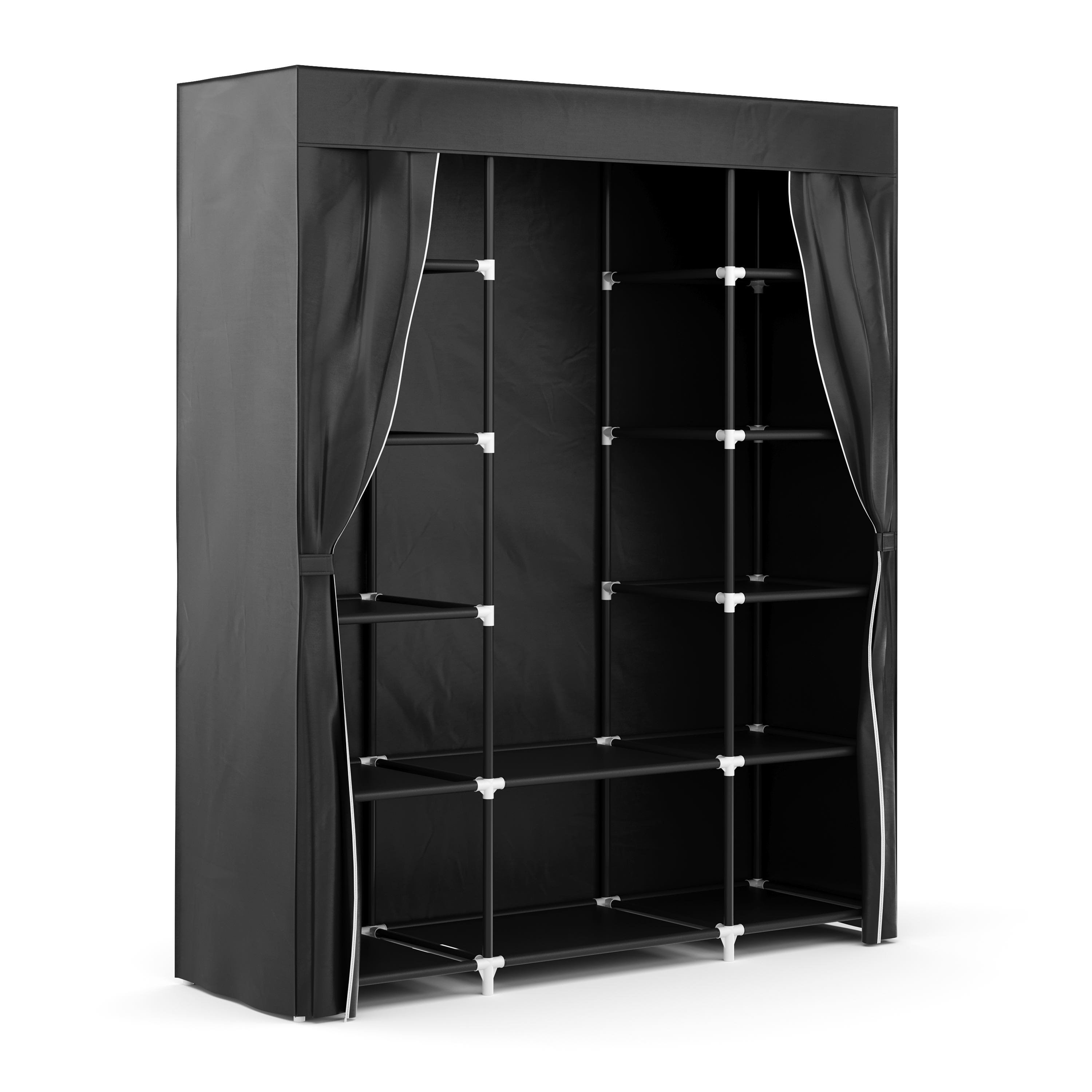Faltschrank 150 x 45 x 180 cm schwarz