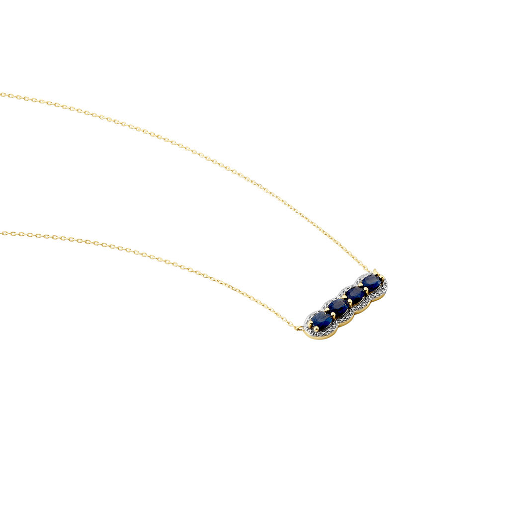 Collier Margaux Or Jaune Saphir Diamant