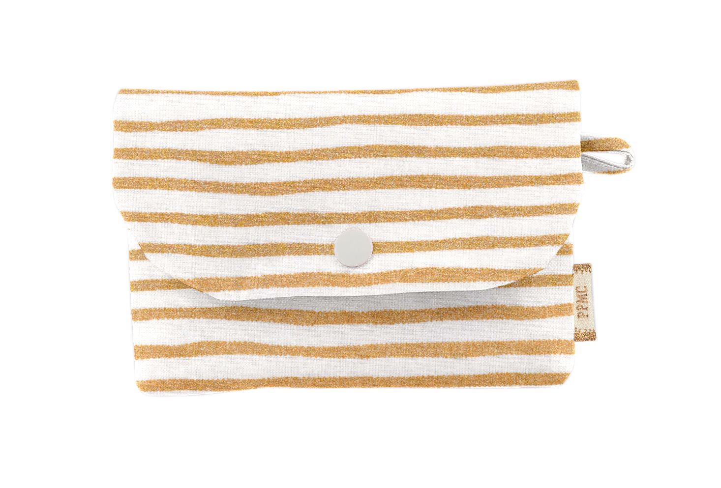Pochette Savon Rayé Or Blanc