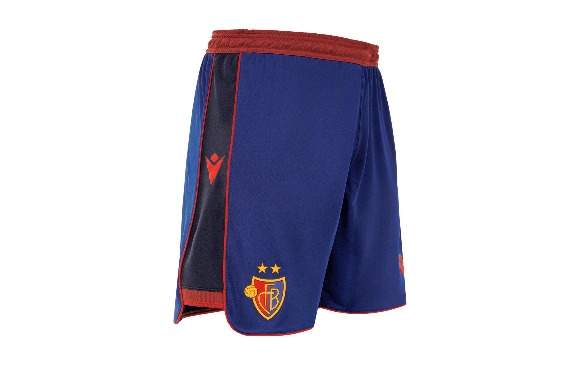 Home Short Junior 25/26 140, Blau/RotHeimshorts des FC Basel für die Saison 2025/26
