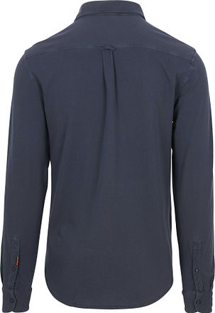 Superdry Overhemd Vintage Destroy Pique Sailing Navy M4011000A-E8Z kopen