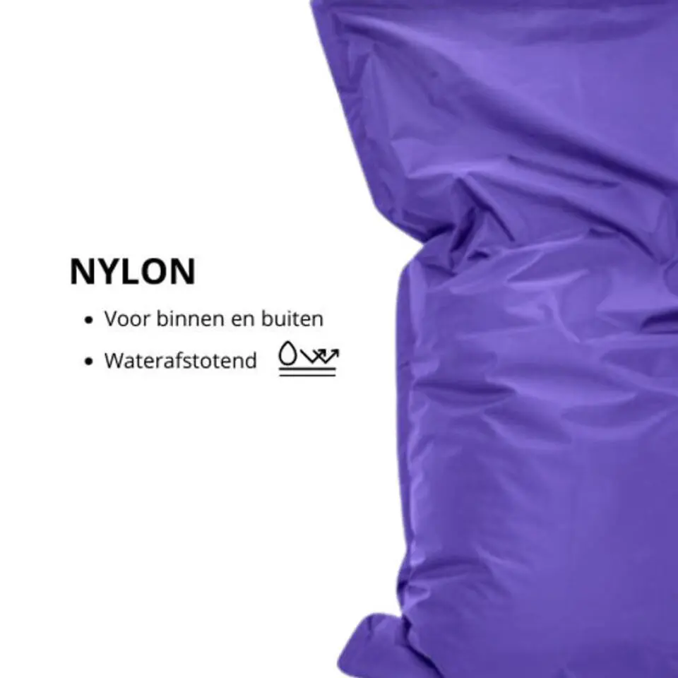 Parya Zitzak Nylon - Zitzakfauteuil - Woonkamerzitzak - Paars - 100 x 150
