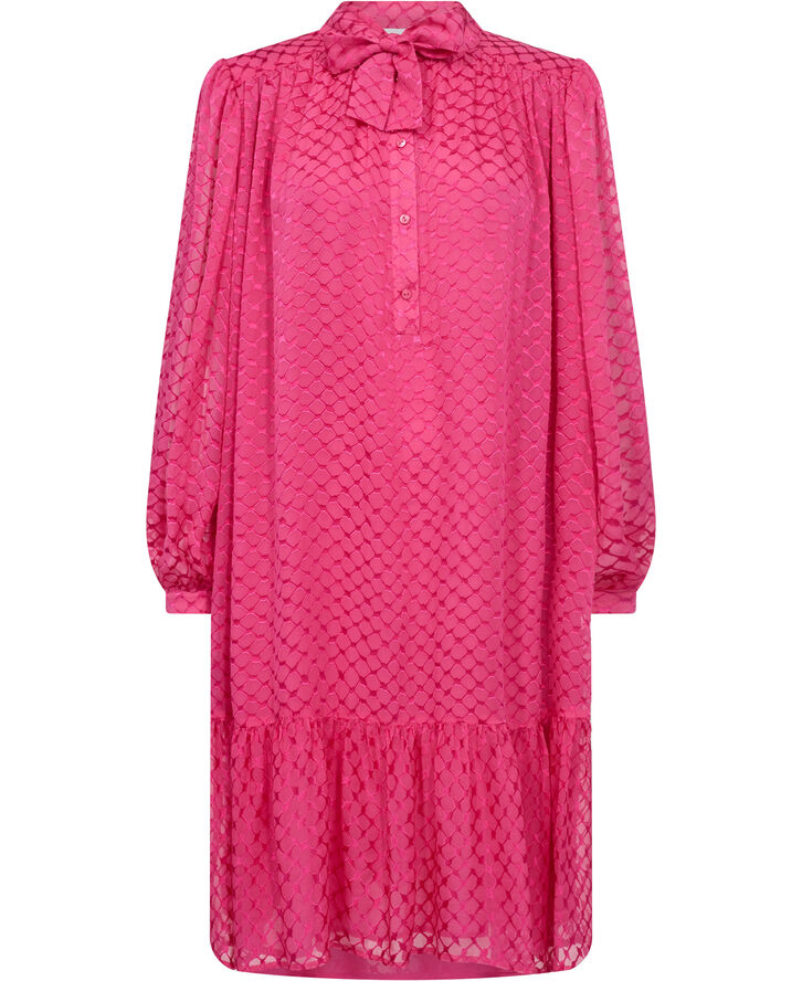 Lala Berlin Dress Day Polka dot dragonfruit