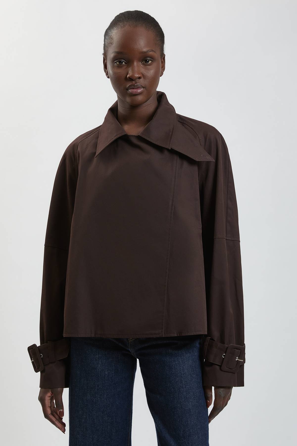 KarenMillen Trench Court À Col Entonnoir
