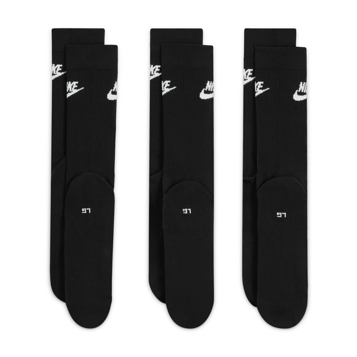 Nike NSW Sportsokken 3-Pack Zwart Wit