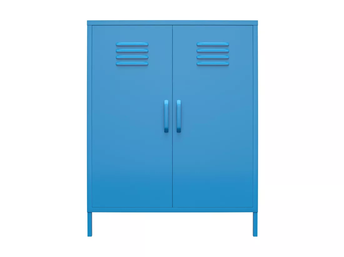 Cache | Armoire 2 portes en métal bleu
