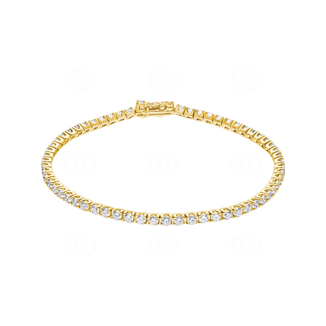 3.00 Karat Diamanten Tennisarmband 750/18 K Gelbgold