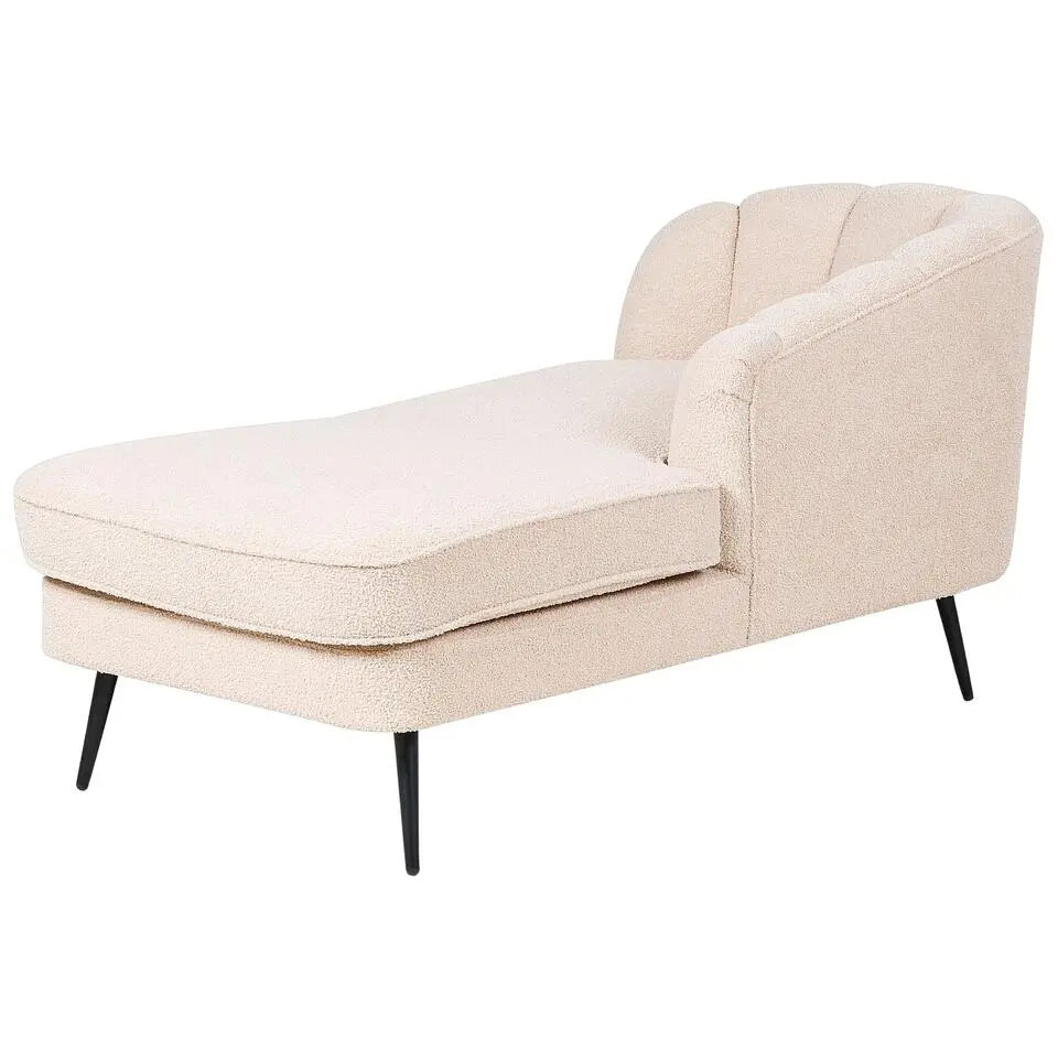 ALLIER - Chaise longue - Beige - Linkerzijde - Bouclé