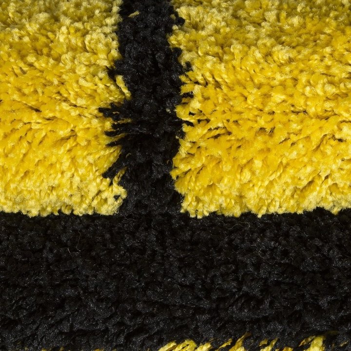 Rond Hoogpolig vloerkleed - Fun Geel | Sfeervolle kinderkamer