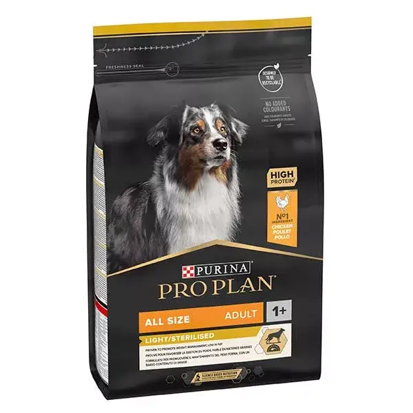 Ração Purina Pro Plan OptiWeight Esterilizada Light para Cães de Todos os Portes - 3kg