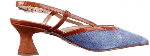 001387 Maripe jeans combi - maat 43 slingback jeans combi - maat 43 Calandschoen