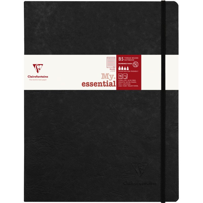 My Essential Age Bag carnet brochure cousu dos carré à pages numérotées B5 192 pages ligné papier ivoire 90 g