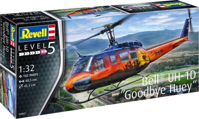 Revell - Bell Uh-1D Goodbye Huey - Level 5 - 1:32 - 03867