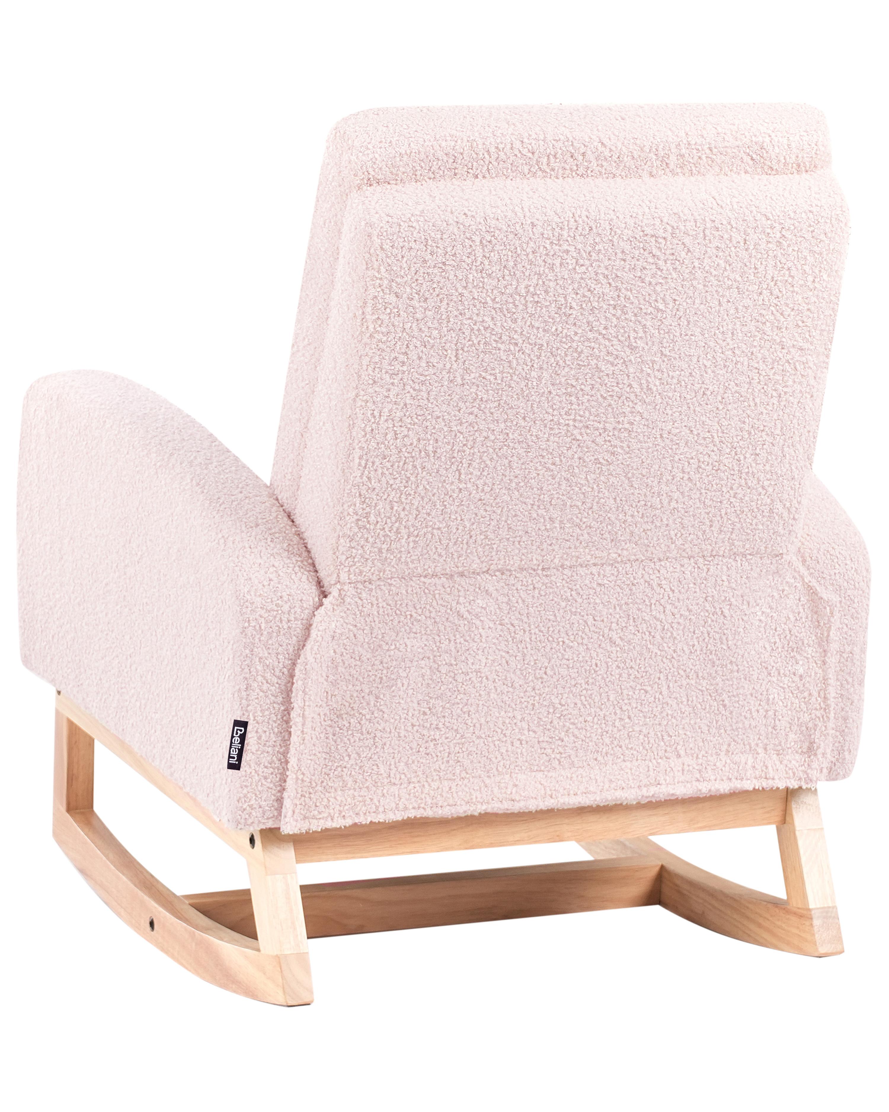 Kinderschommelstoel NORBY Bouclé Pastelroze