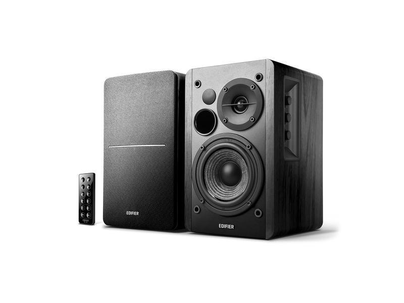 Edifier Regallautsprecher Paar R1280DB Schwarz Aktive 2.0 Regallautsprecher mit Bluetooth, 2xCinch, 1x Optisch, 1x Koaxial