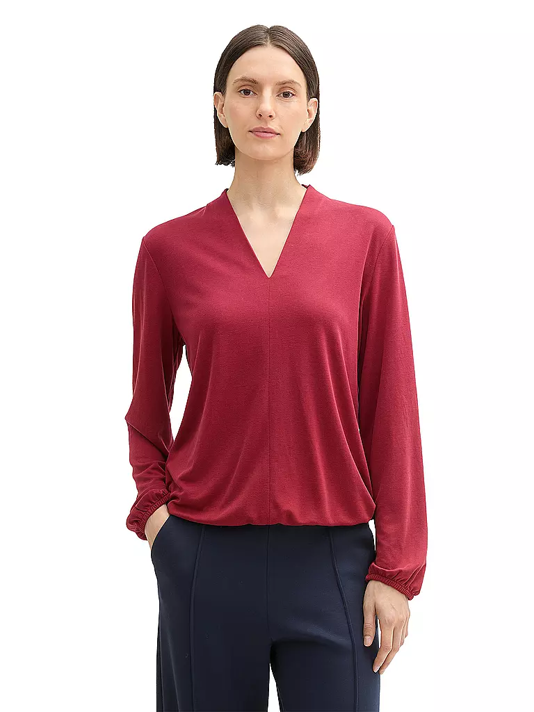 TOM TAILOR Langarmshirt rot