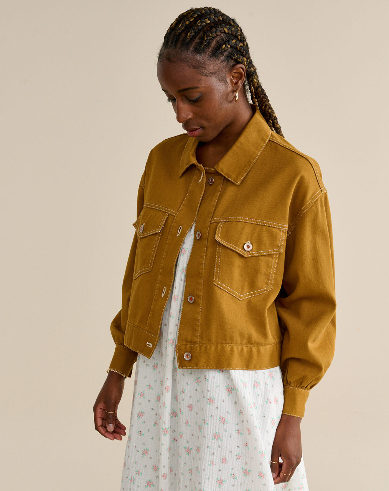 Bellerose Surchemise oversize Paulo tobacco