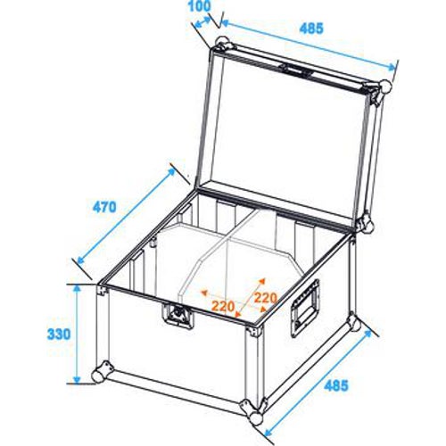 Omnitronic flightcase voor 4x PAR 56 Long