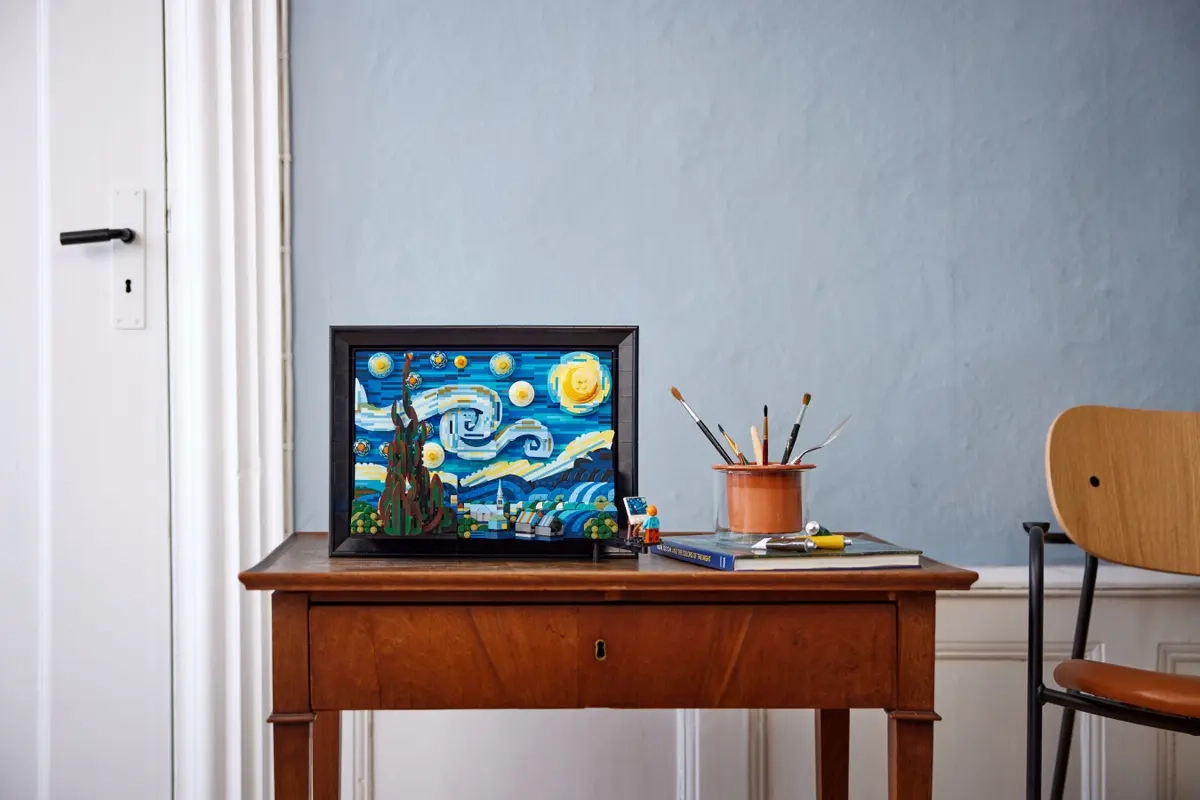 (2316-tlg. Set) Ideas Klemmbausteine Vincent van Gogh Modell Bausatz (21333) - Sternennacht
