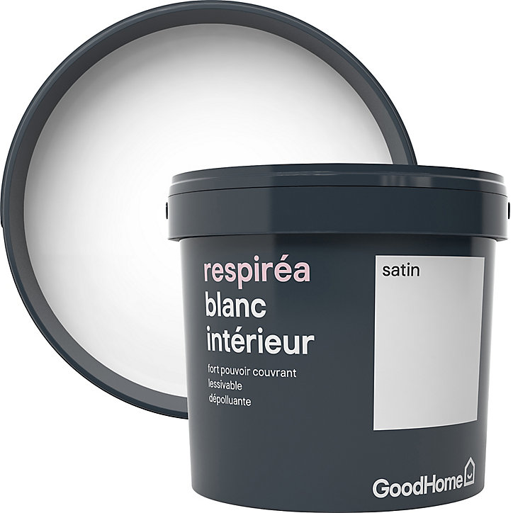 Peinture dépolluante GoodHome blanc satin 5L