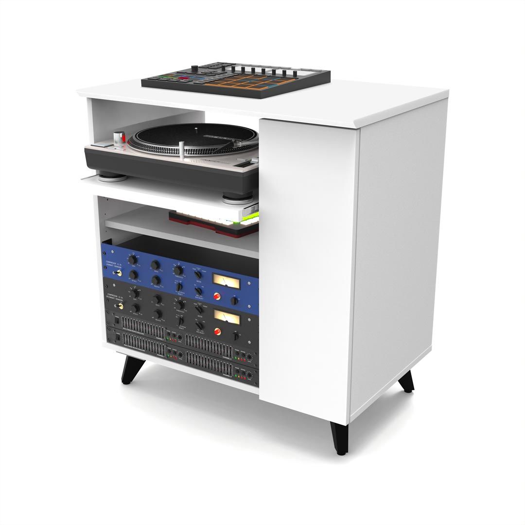 Glorious Modular Side Rack White voor Sound Desk en Workbench