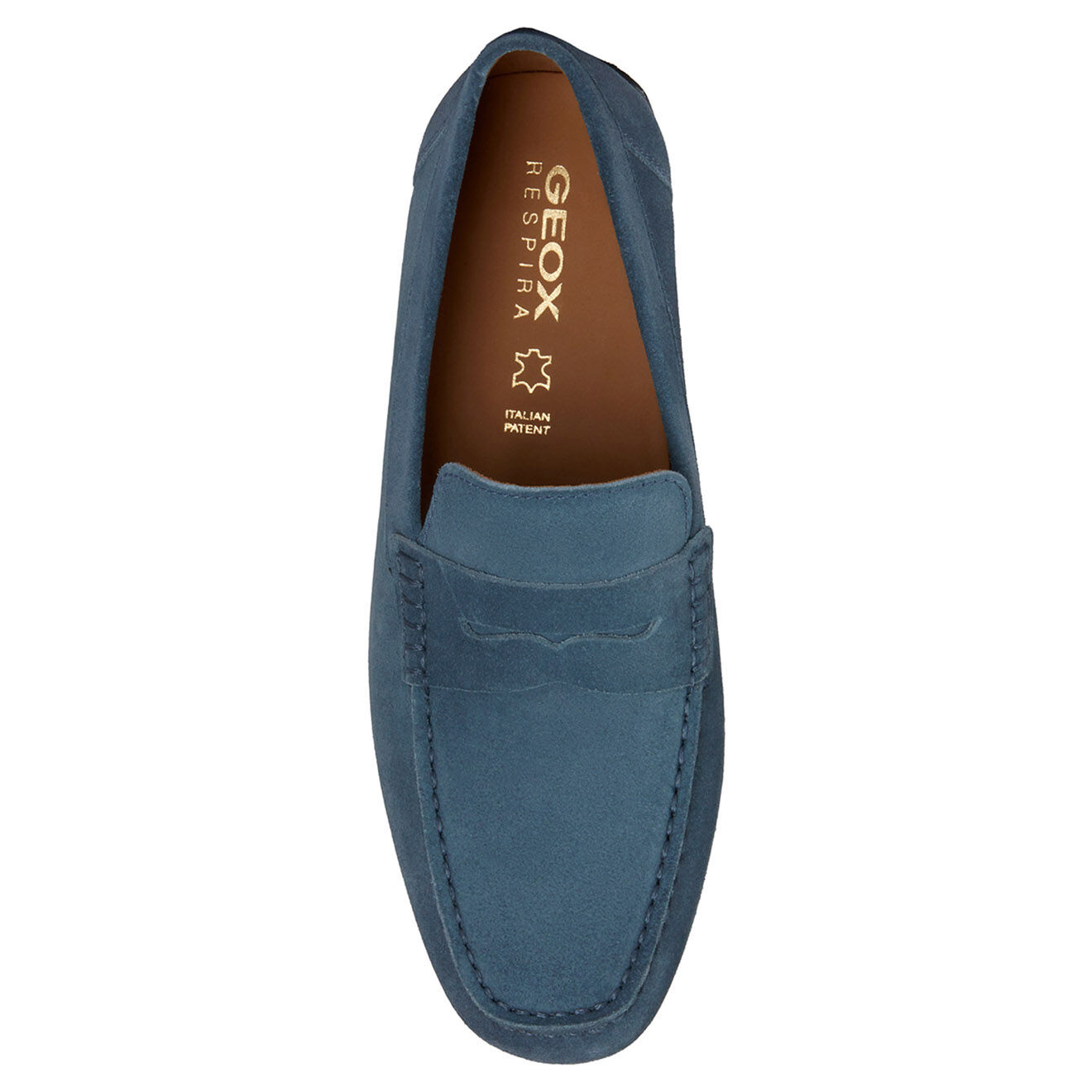 Geox Mocassins en Velours de Cuir Kosmopolis bleus